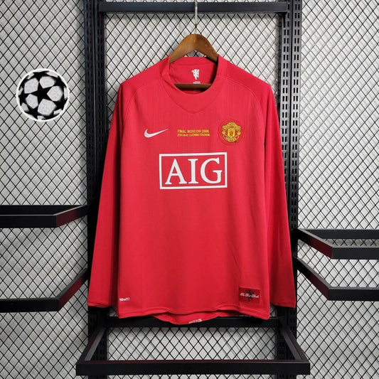 Man United 2007 L/S UCL Home Shirt - JerseyKings