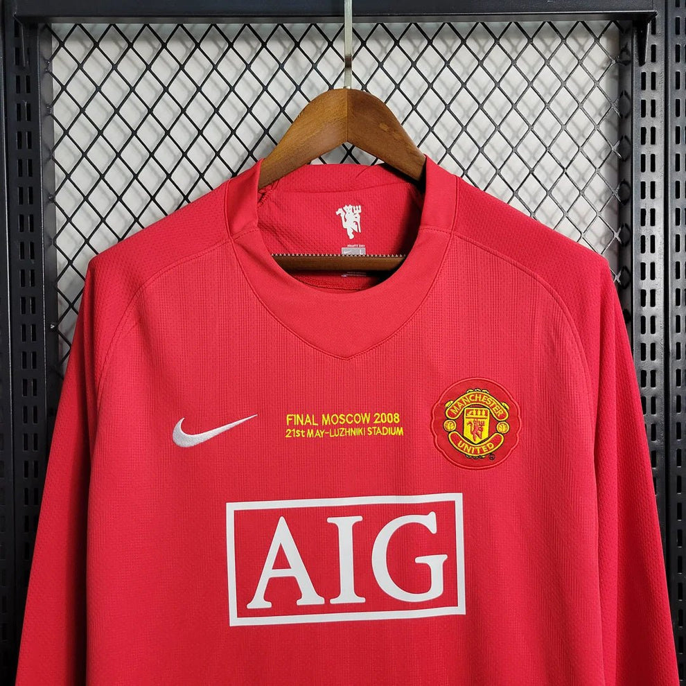 Man United 2007 L/S UCL Home Shirt - JerseyKings