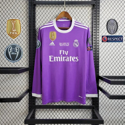 Real Madrid 2016 L/S Away Shirt - JerseyKings